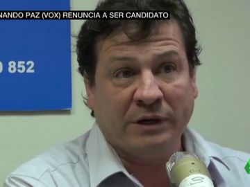 VÍDEO REEMPLAZO - Fernando Paz, el homófobo fichaje de Vox, presenta su "renuncia irrevocable" a la candidatura por Albacete VÍDEO REEMPLAZO - Fernando Paz, el homófobo fichaje de Vox, presenta su "renuncia irrevocable" a la candidatura por Albacete