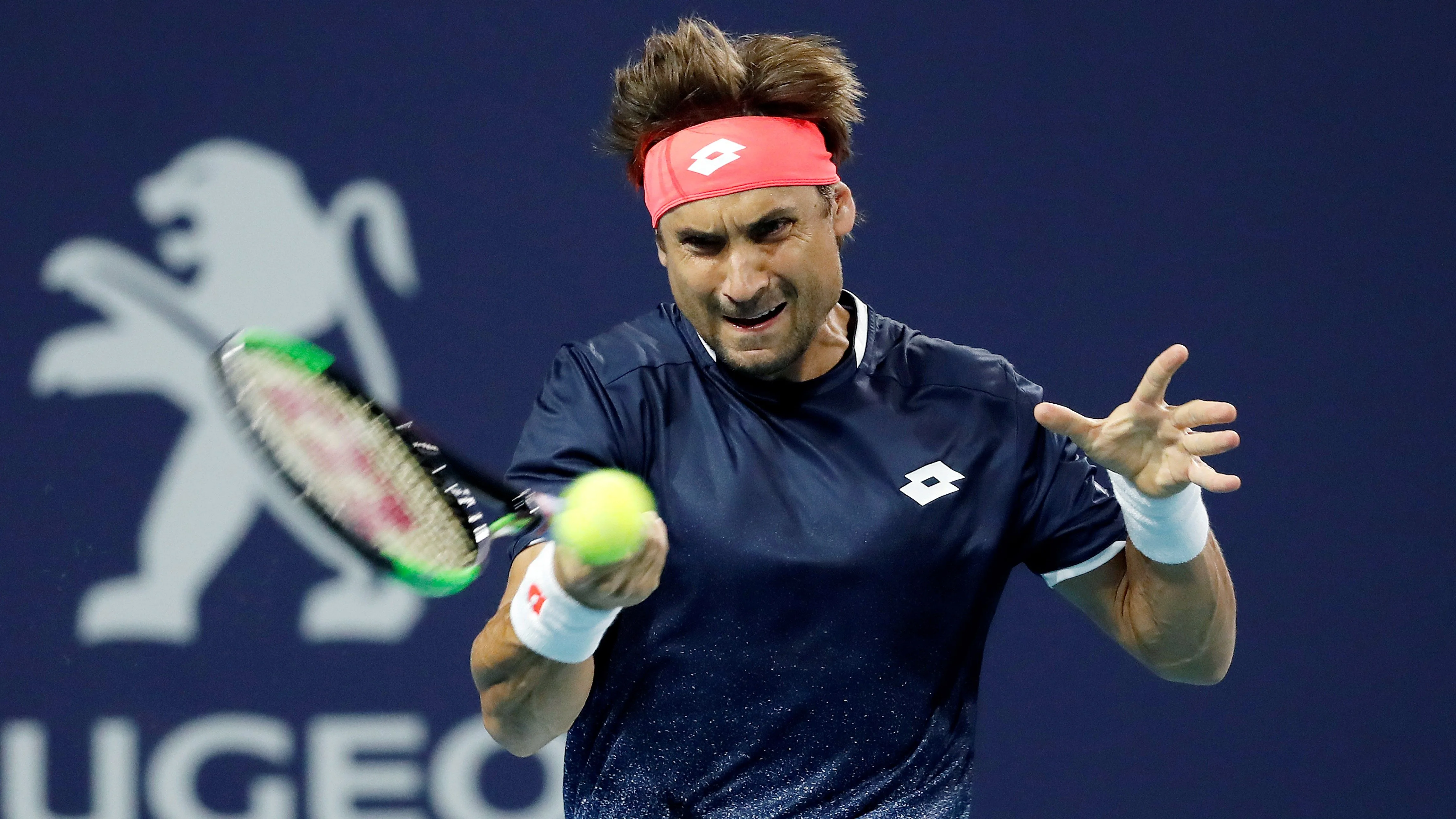 David Ferrer, en acción contra Sam Querrey David Ferrer, en acción contra Sam Querrey