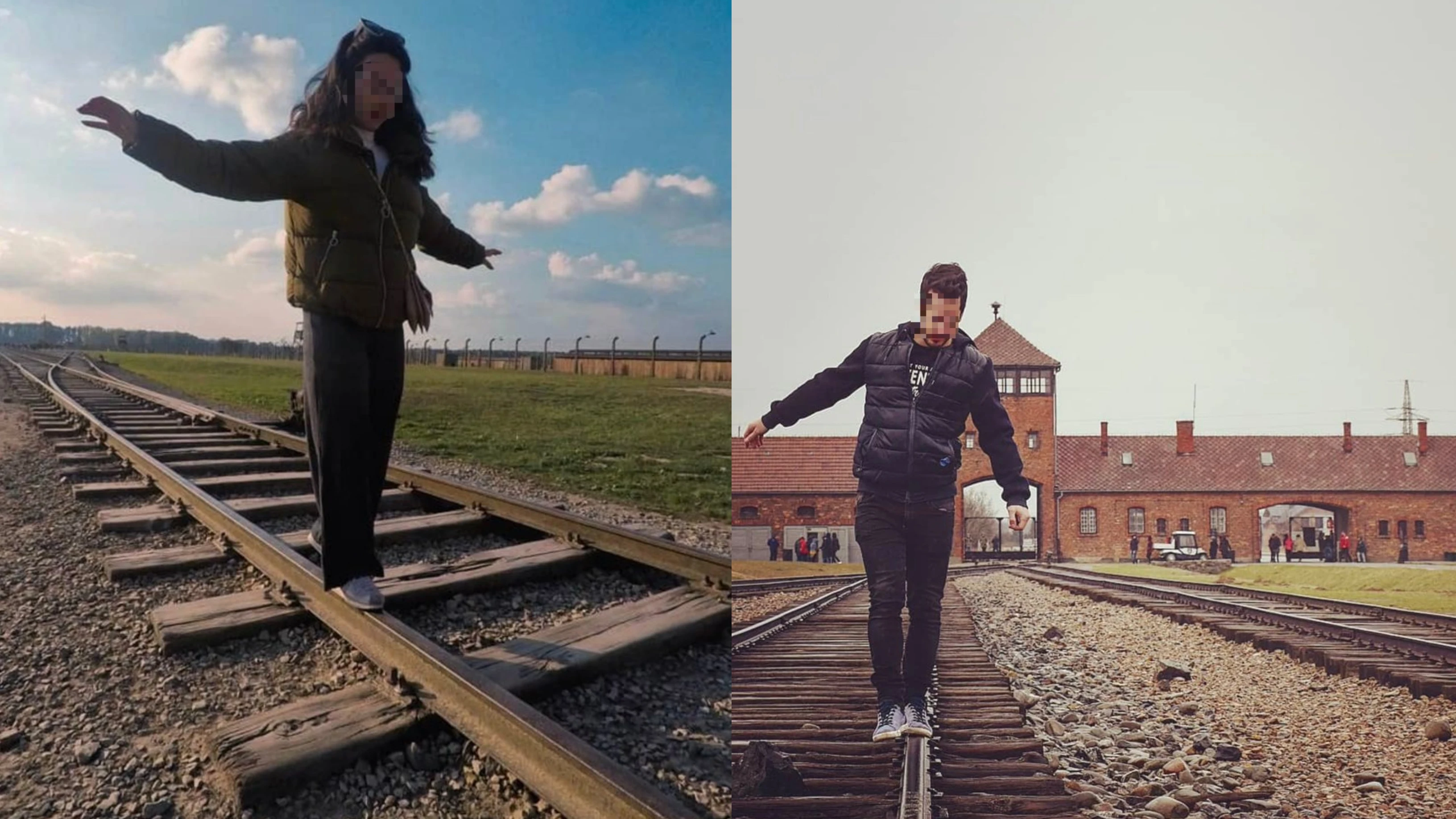 Turistas en el museo de Auschwitz