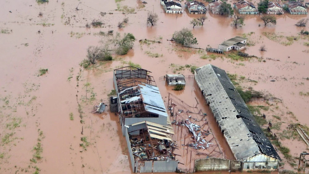 Vista aérea de los daños causados por las inundaciones después de que el ciclón Idai tocó tierra en la provincia de Sofala, Mozambique