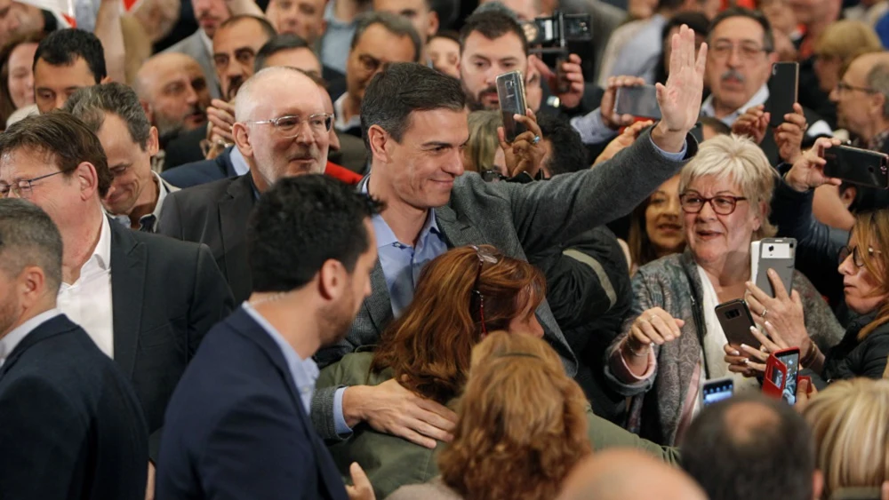 Pedro Sánchez en un acto del PSOE en Alicante