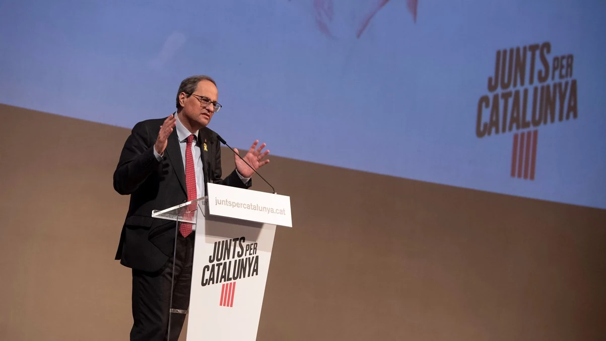 Quim Torra en un acto de Junts Per Catalunya