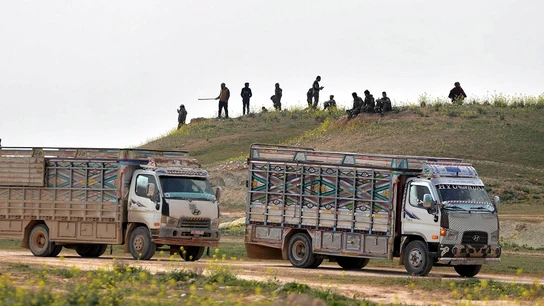 Un comboy cerca de Deir Ezzor, al este de Siria Un comboy cerca de Deir Ezzor, al este de Siria