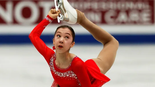 Elizabet Tursynbaeva, durante su histórico ejercicio en Saitana Elizabet Tursynbaeva, durante su histórico ejercicio en Saitana
