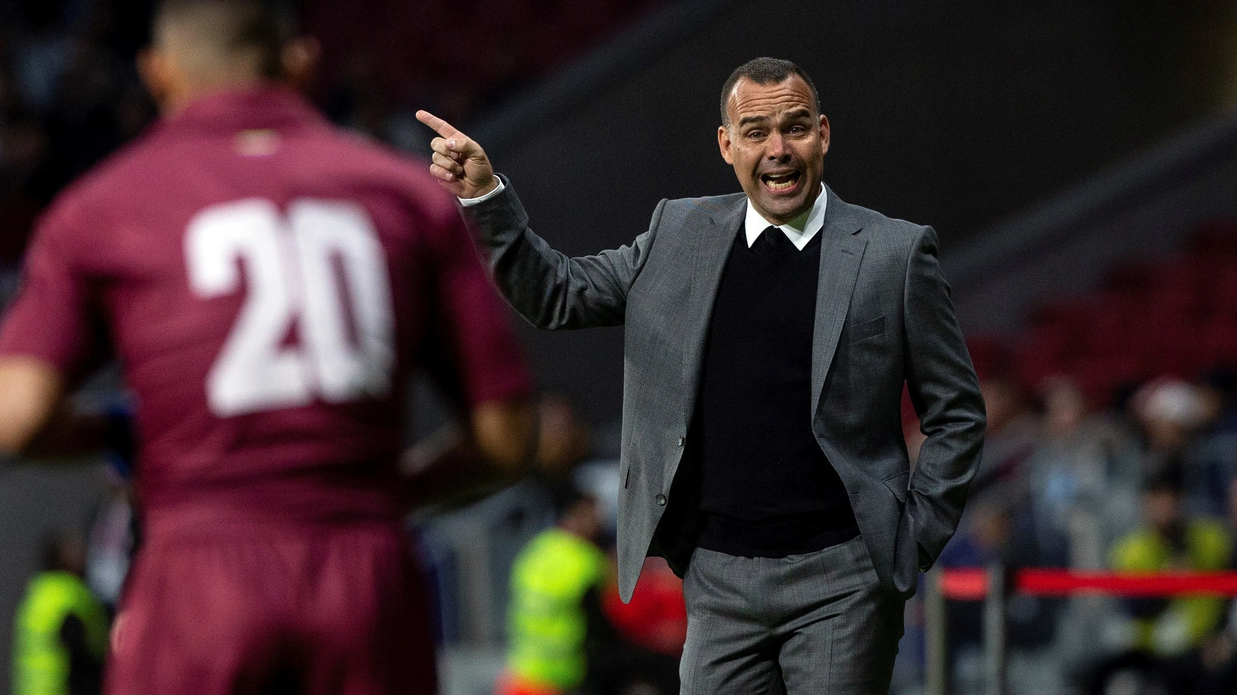 Rafael Dudamel, en el partido de Venezuela ante Argentina en el Wanda