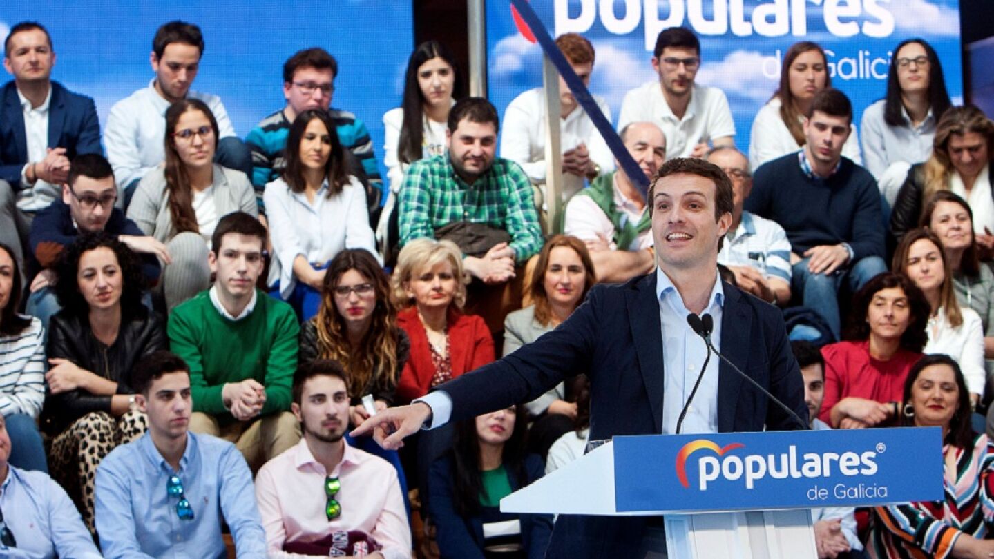 El presidente del PP, Pablo Casado