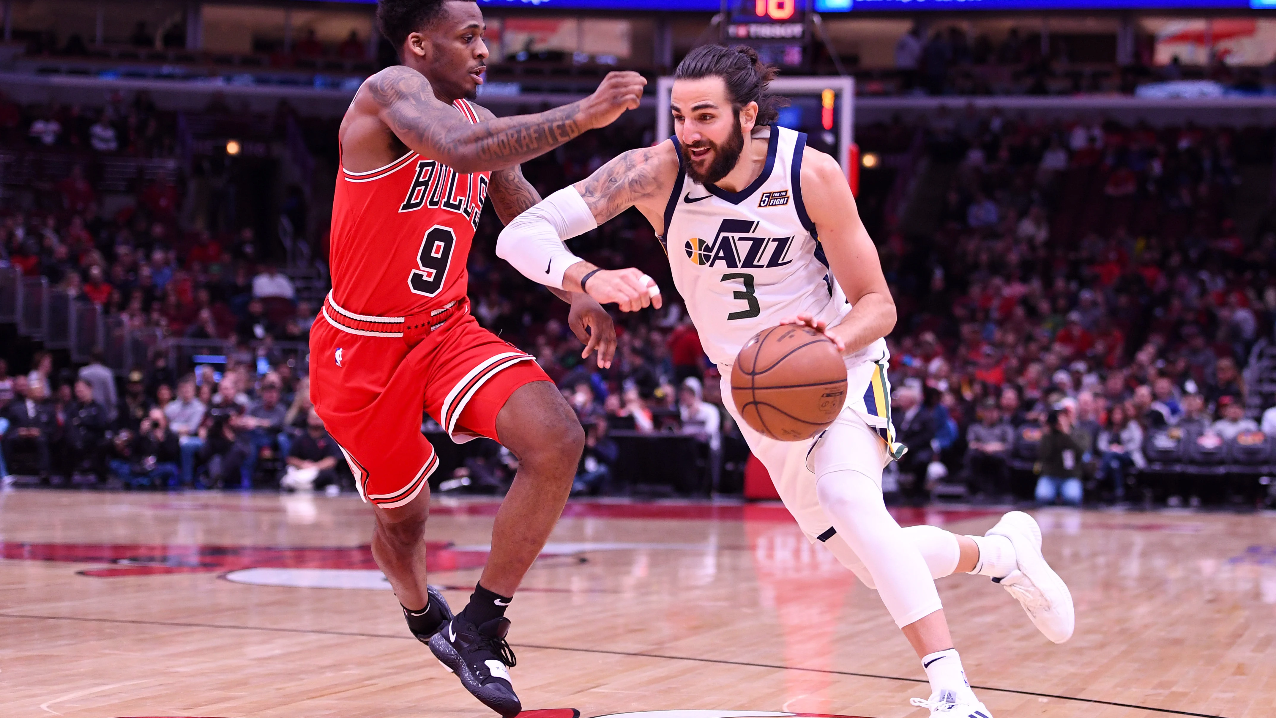 Ricky Rubio, en acción ante los Bulls