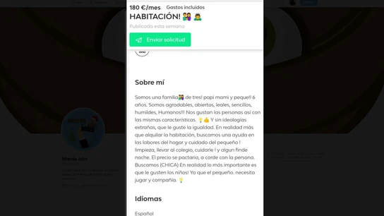 La oferta de alquiler de piso que indigna en Twitter. La oferta de alquiler de piso que indigna en Twitter.