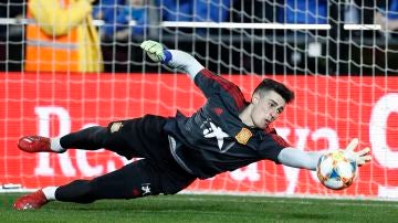 Kepa, en un entrenamiento