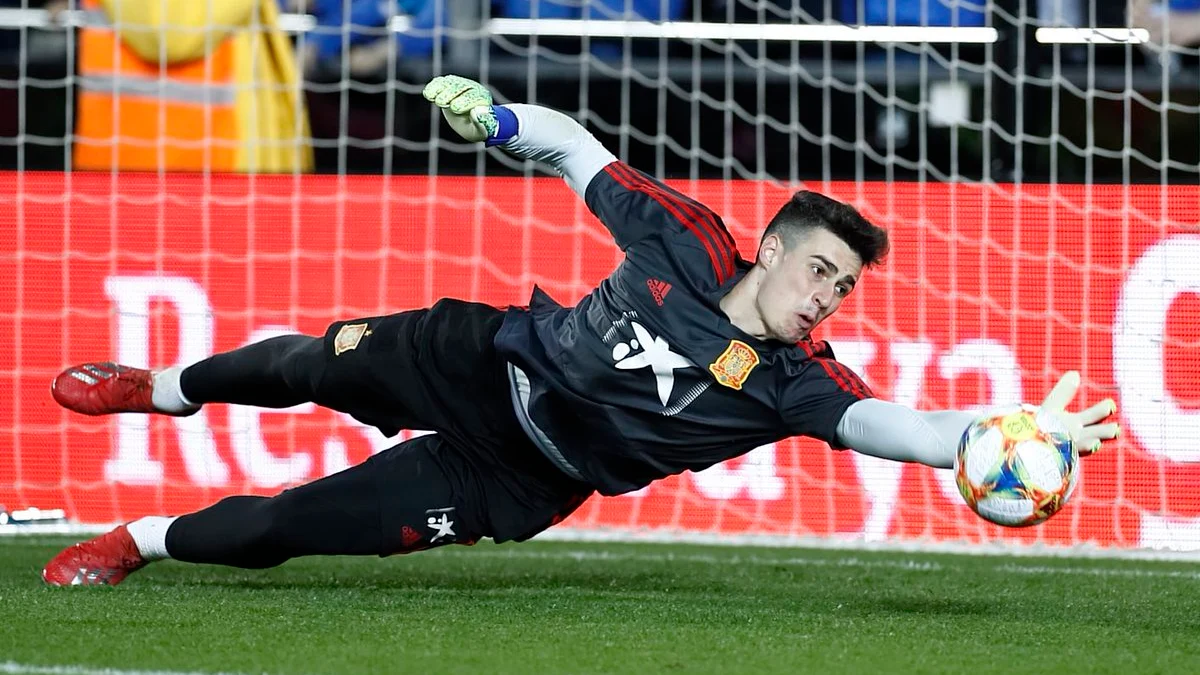 Kepa, en un entrenamiento