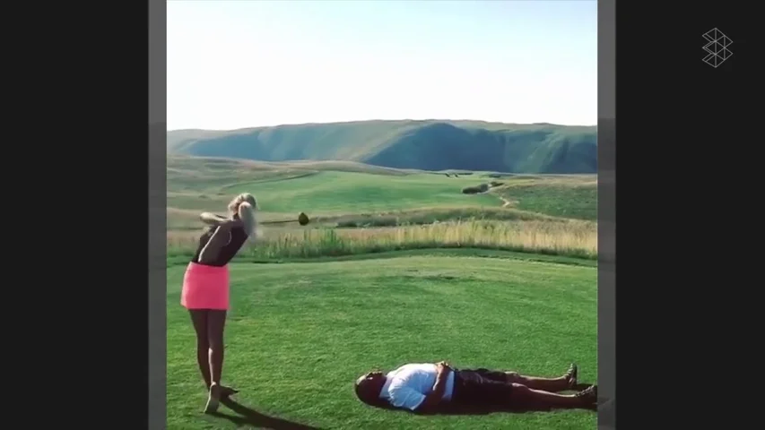 ¡Casi le vuela la cabeza! Ojo al golpe de la golfista y modelo McKenzie O'Connell