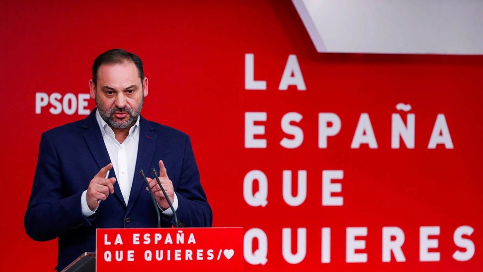 José Luis Ábalos en un acto del PSOE