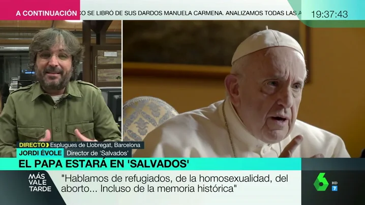 La explicación del papa Francisco a Évole sobre los abusos sexuales en la Iglesia: "La sociedad quiere correr más de lo que la institución puede"