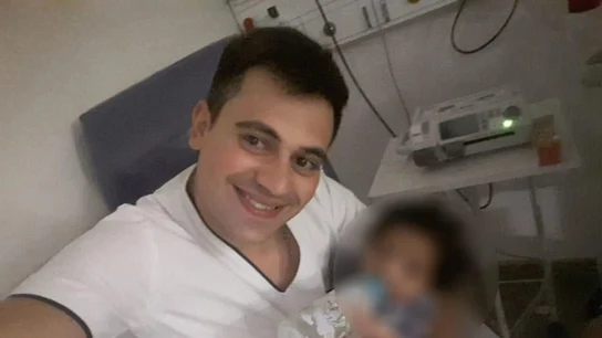 Matías Devincenzi y el pequeño Santino Matías Devincenzi y el pequeño Santino