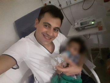 Matías Devincenzi y el pequeño Santino Matías Devincenzi y el pequeño Santino