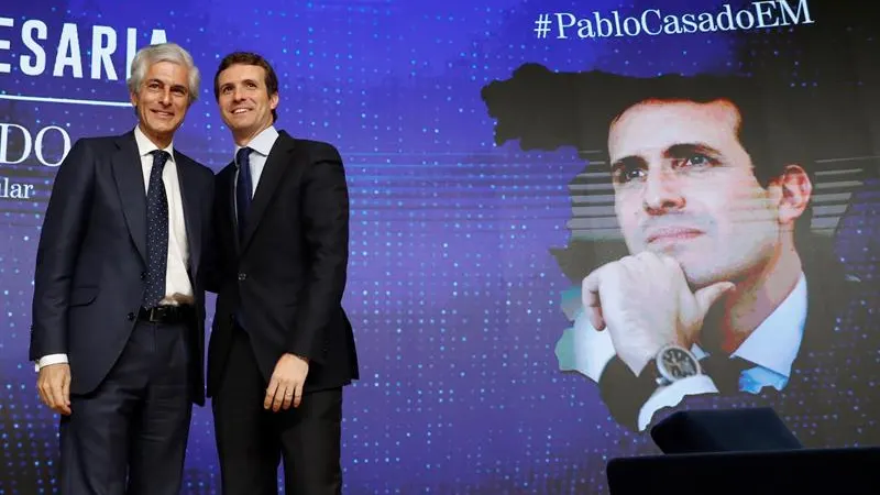 Pablo Casado y Adolfo Suárez Illana en un acto