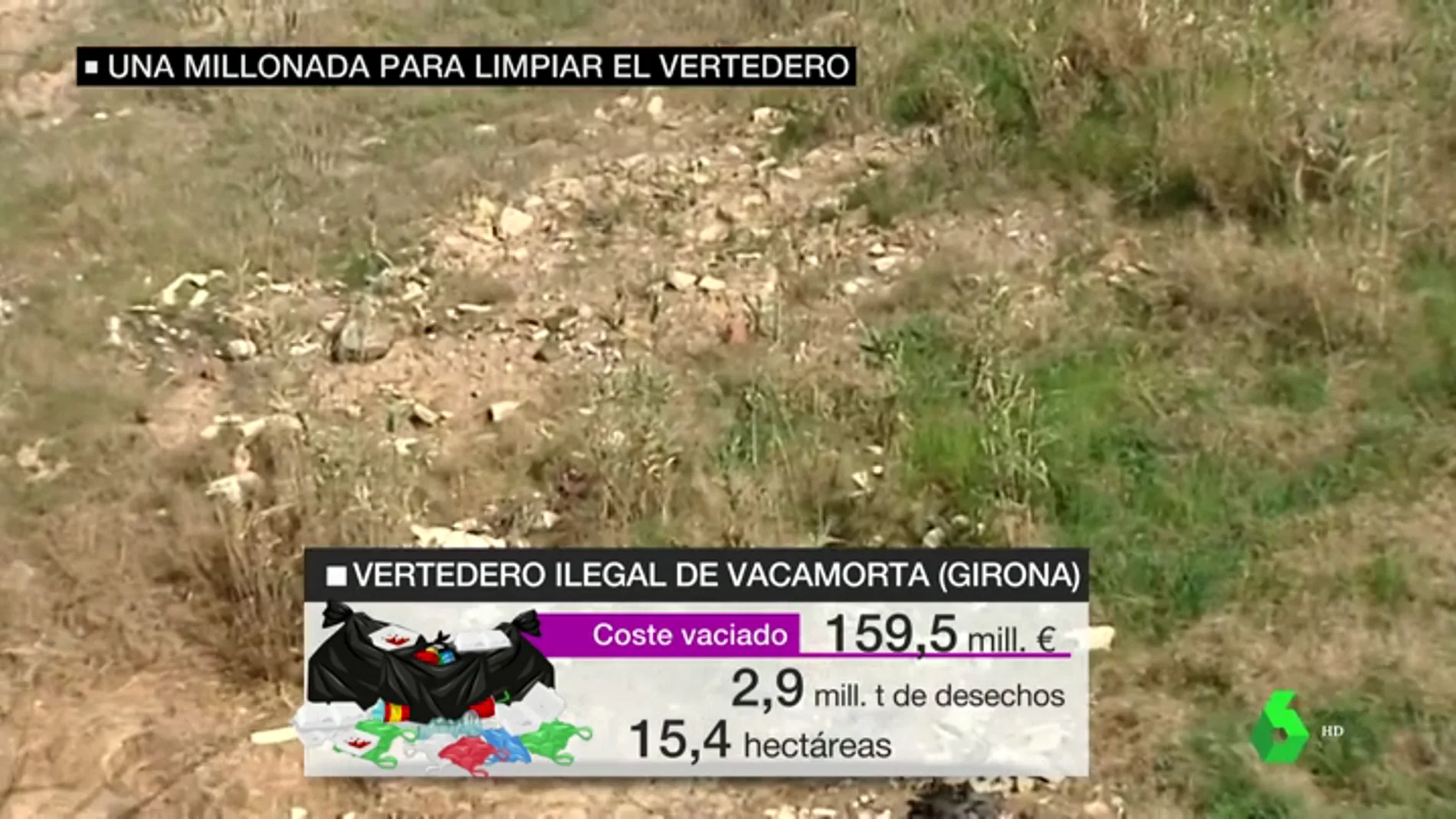 Se necesitarán 160 millones de euros y más de 143.000 viajes de camión para limpiar el vertedero ilegal de Vacamorta, Girona