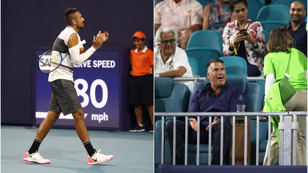 Kyrgios y el espectador que discutieron en pleno partido