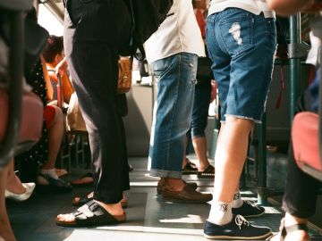 Pasajeros en un autobús Pasajeros en un autobús