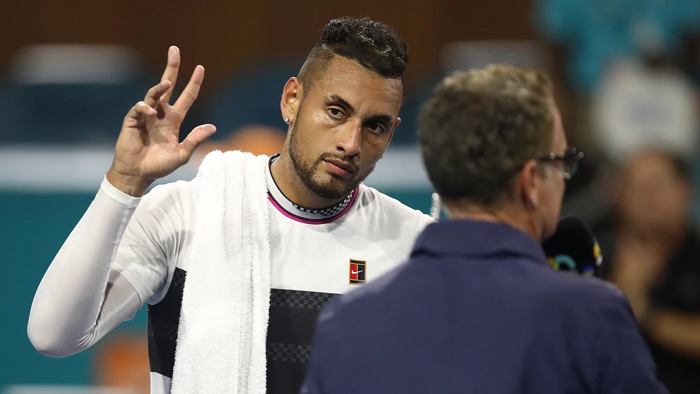 Nick Kyrgios, durante un partido Nick Kyrgios, durante un partido