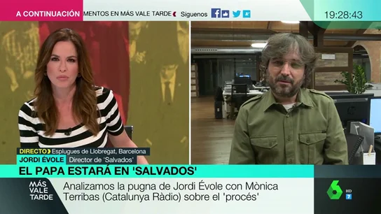 Jordi Évole recuerda cómo vivió el rifirrafe con Mònica Terribas: "Ese día estuve un poco tenso" Jordi Évole recuerda cómo vivió el rifirrafe con Mònica Terribas: "Ese día estuve un poco tenso"