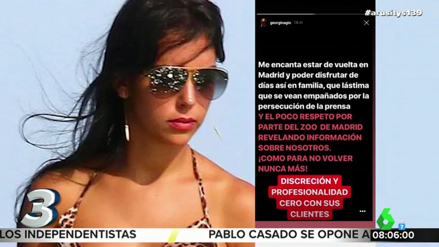 Georgina Rodríguez carga contra los trabajadores del Zoo de Madrid: "Es para no volver nunca más" Georgina Rodríguez carga contra los trabajadores del Zoo de Madrid: "Es para no volver nunca más"
