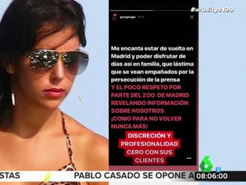 Georgina Rodríguez carga contra los trabajadores del Zoo de Madrid: "Es para no volver nunca más" Georgina Rodríguez carga contra los trabajadores del Zoo de Madrid: "Es para no volver nunca más"