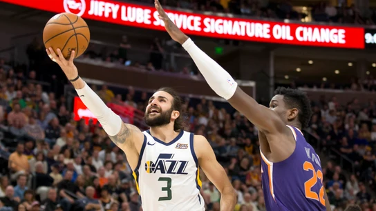 Ricky Rubio, en acción contra los Utah Jazz Ricky Rubio, en acción contra los Utah Jazz