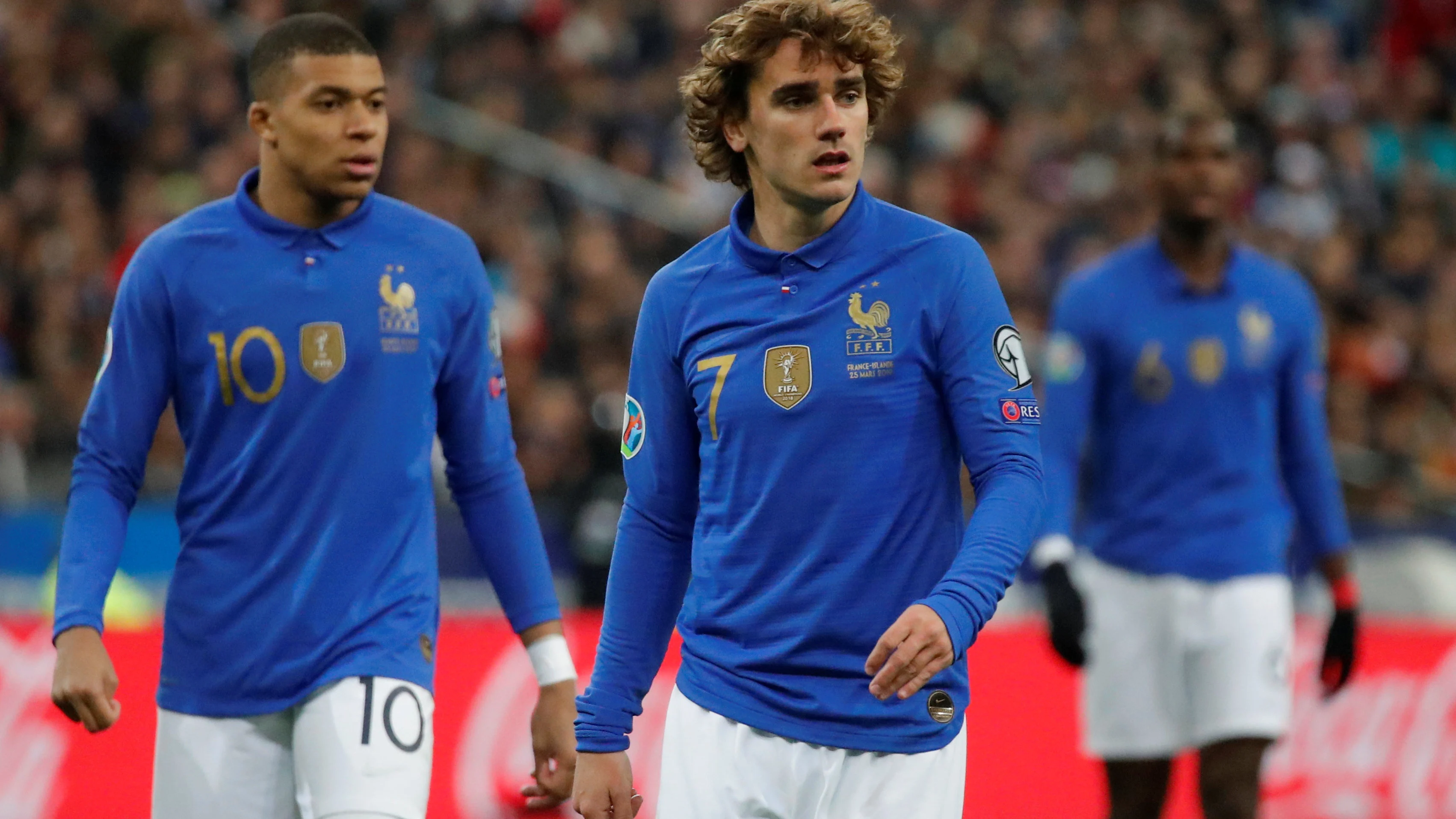 Antoine Griezmann jugando con Francia