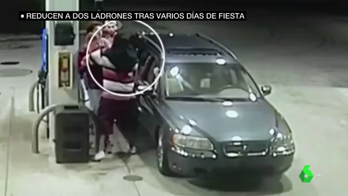 Un grupo de jóvenes reduce a dos ladrones en una gasolinera tras varios días de fiesta