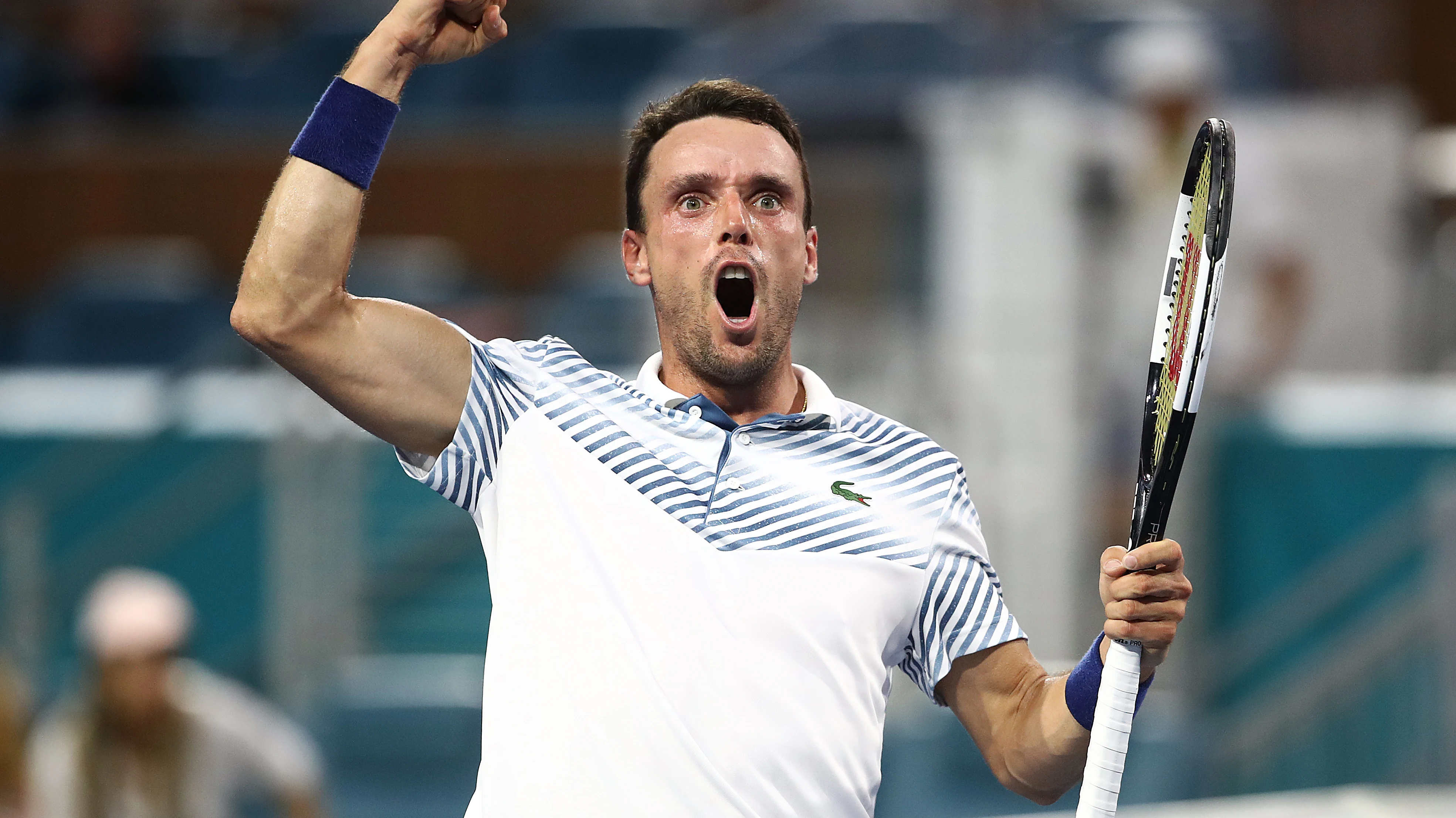 Roberto Bautista tras ganar a Djokovic y pasar a cuartos de final del Abierto de Miami