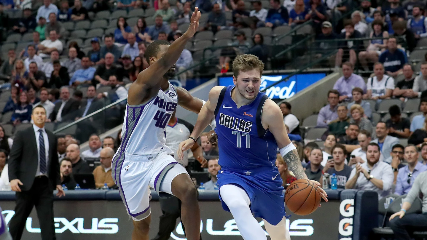 Luka Doncic, en acción contra los Kings Luka Doncic, en acción contra los Kings
