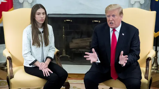El presidente de EEUU, Donald Trump, y la esposa de Juan Guaidó, Fabiana Rosales. El presidente de EEUU, Donald Trump, y la esposa de Juan Guaidó, Fabiana Rosales.