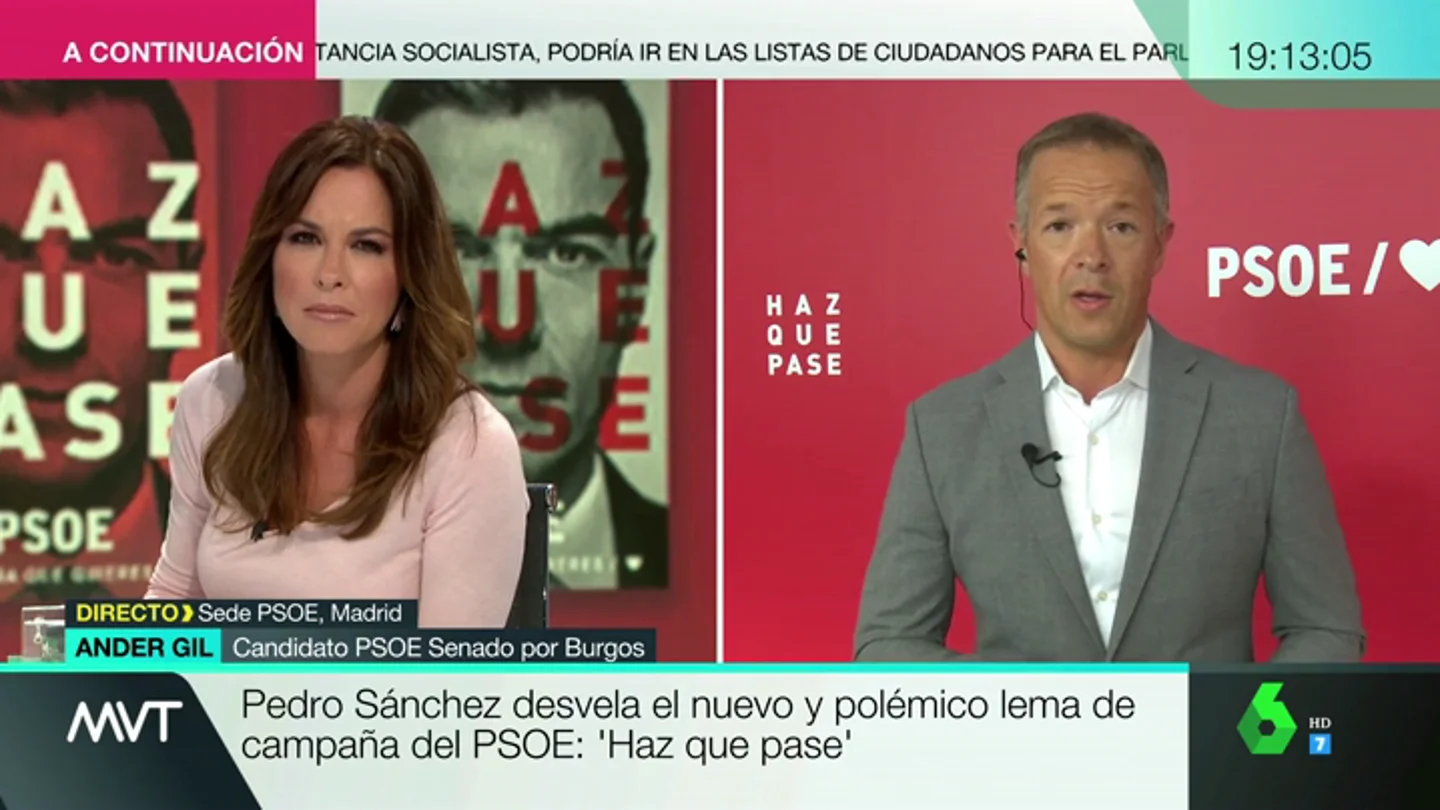 Ander Gil (PSOE), sobre el lema de campaña: "El PP se ha empeñado en ayudarnos y ahorrarnos dinero en comunicación" Ander Gil (PSOE), sobre el lema de campaña: "El PP se ha empeñado en ayudarnos y ahorrarnos dinero en comunicación"