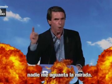 La viral respuesta de Aznar a Abascal convertida en un hit musical: "A mi nadie, a mi nadie, a mi nadie me aguanta la mirada" La viral respuesta de Aznar a Abascal convertida en un hit musical: "A mi nadie, a mi nadie, a mi nadie me aguanta la mirada"