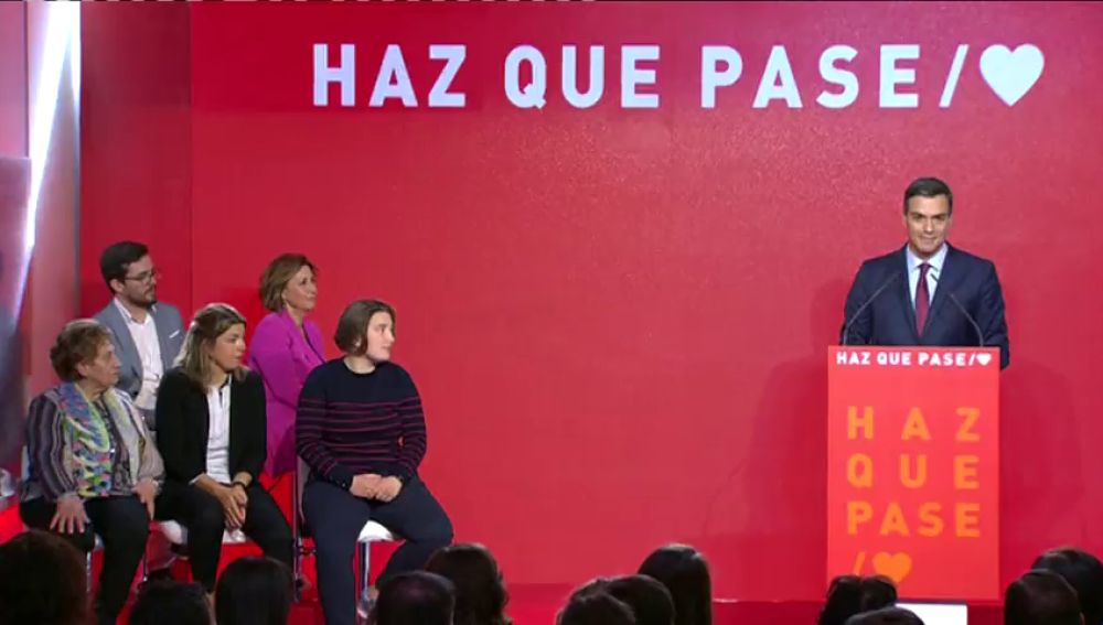 El PSOE presenta su lema 'Haz que pase'
