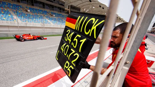 Mick Schumacher, en acción con el Ferrari en Baréin Mick Schumacher, en acción con el Ferrari en Baréin