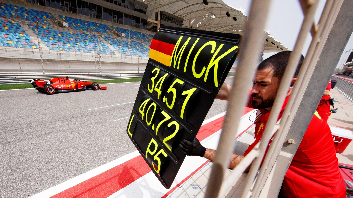 Mick Schumacher, en acción con el Ferrari en Baréin Mick Schumacher, en acción con el Ferrari en Baréin