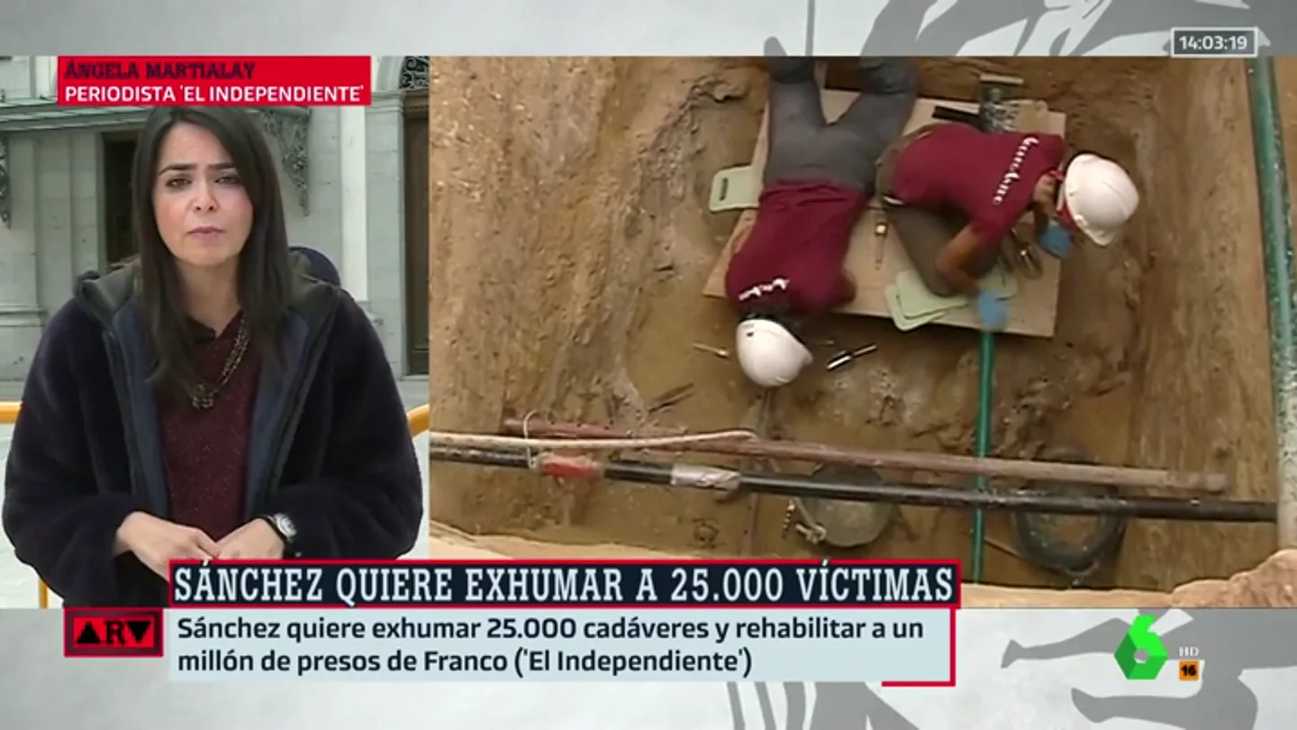 Sánchez quiere exhumar 25.000 cadáveres y rehabilitar a un millón de presos de Franco Sánchez quiere exhumar 25.000 cadáveres y rehabilitar a un millón de presos de Franco