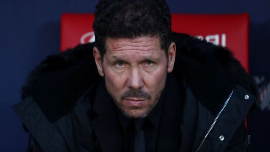 Simeone, en el choque contra el Girona