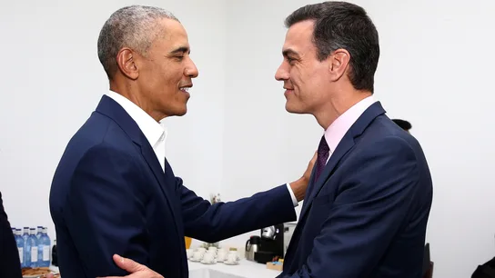 Pedro Sánchez y Barack Obama en Sevilla. Pedro Sánchez y Barack Obama en Sevilla.