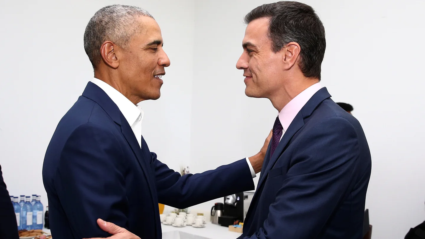 Pedro Sánchez y Barack Obama en Sevilla. Pedro Sánchez y Barack Obama en Sevilla.