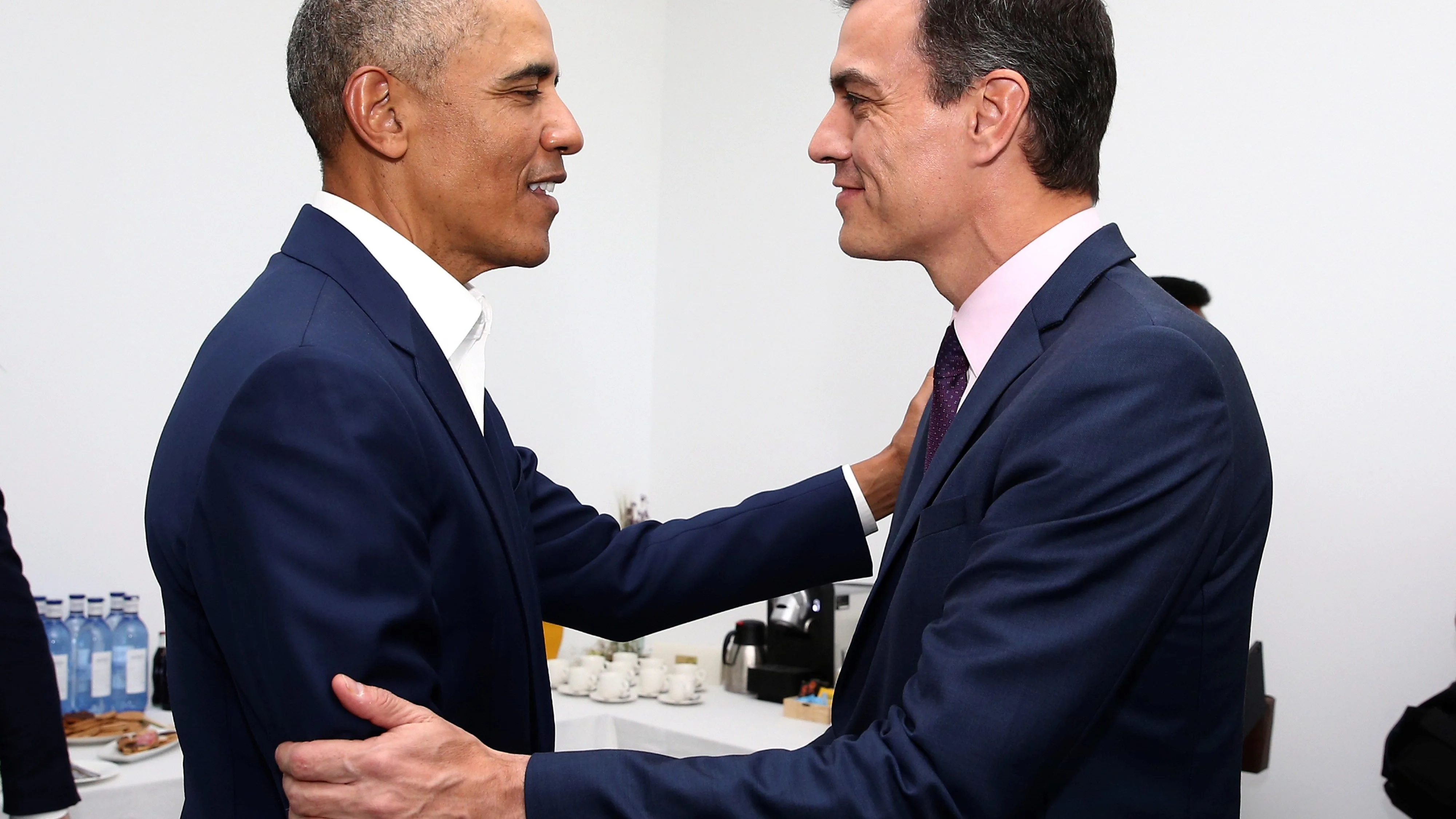 Pedro Sánchez y Barack Obama en Sevilla.