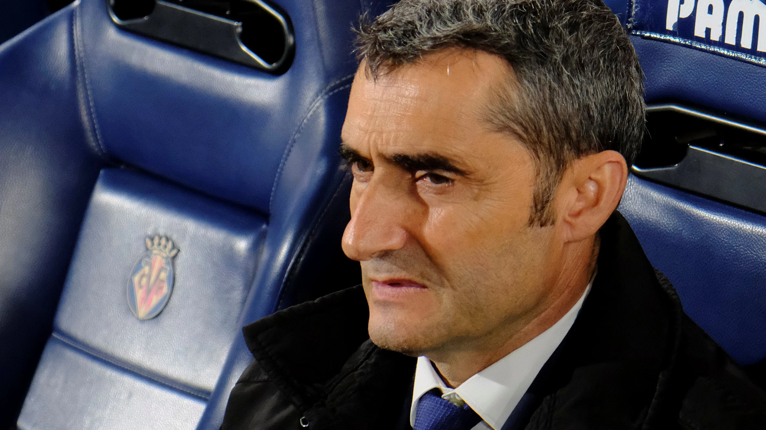 Ernesto Valverde en el partido contra el Villarreal