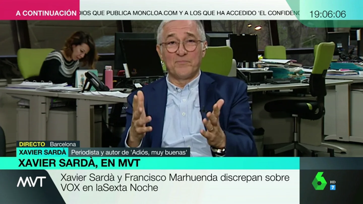 Javier Sardá: "¿No dice Vox lo que opina abiertamente? Pues yo digo que los de Vox son fachas" SARÁ