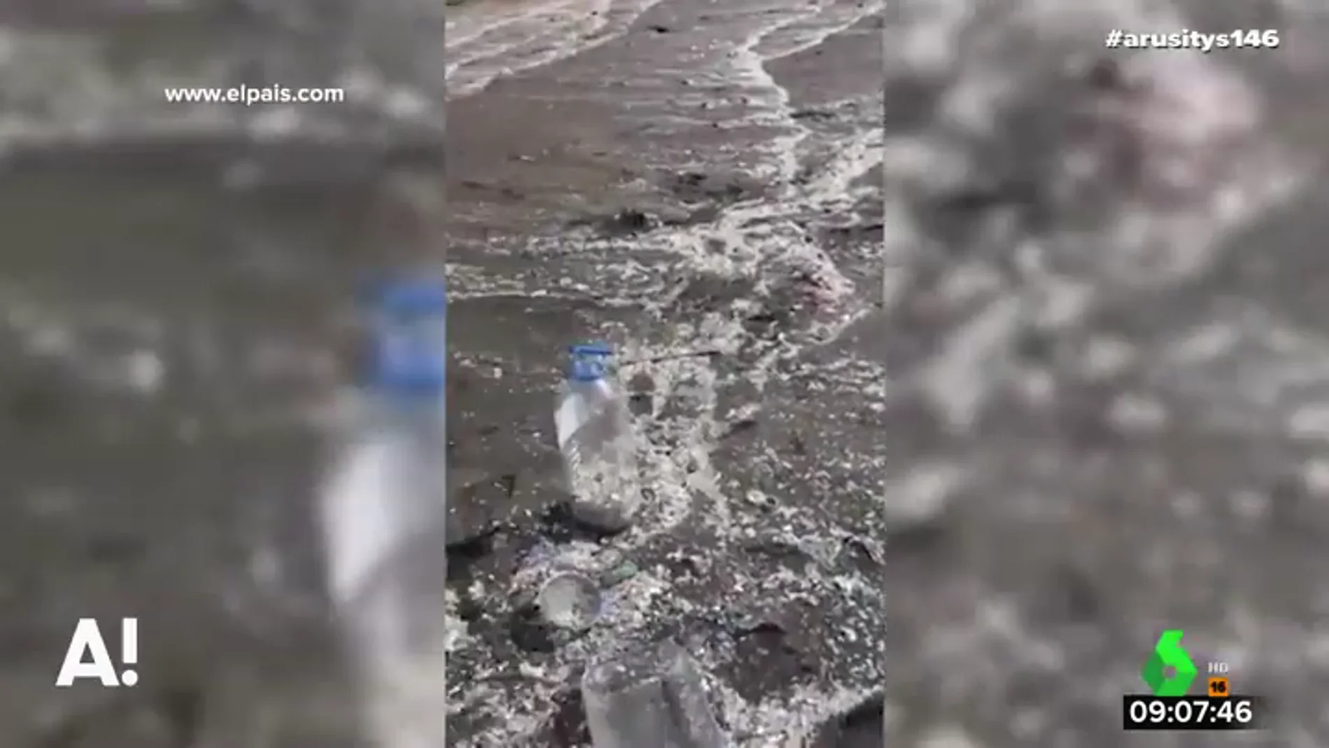 El impactante vídeo viral en el que una joven denuncia  cómo llegan kilos de plástico a una playa de Tenerife