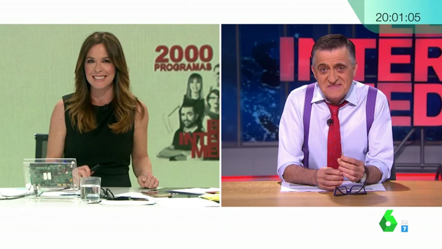 Wyoming repasa la historia de El Intermedio: "Llevamos 13 años señalando a delincuentes que hoy siguen en activo" Wyoming repasa la historia de El Intermedio: "Llevamos 13 años señalando a delincuentes que hoy siguen en activo"