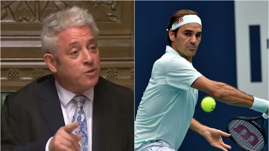 John Bercow y Roger Federer John Bercow y Roger Federer