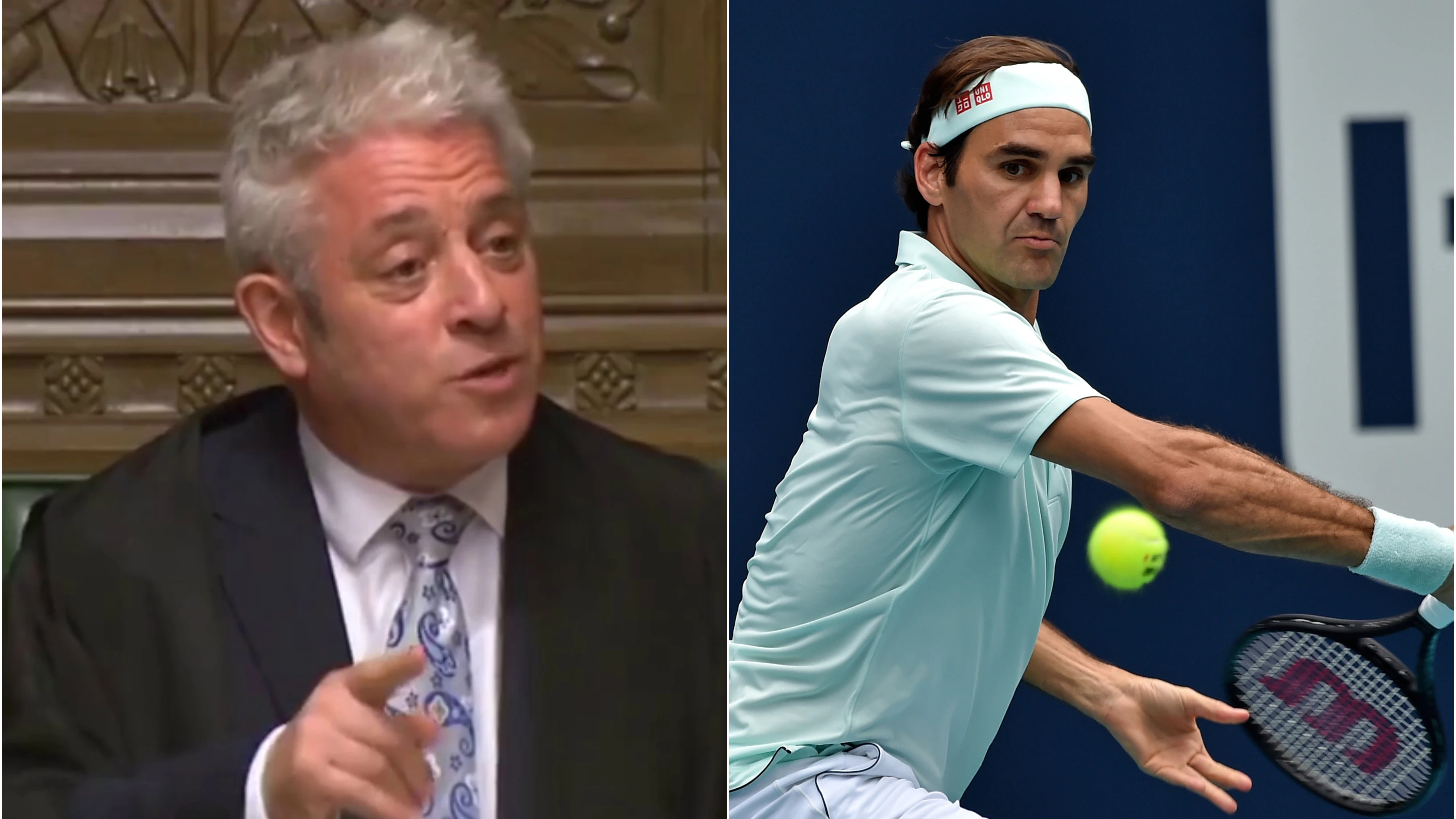 John Bercow y Roger Federer