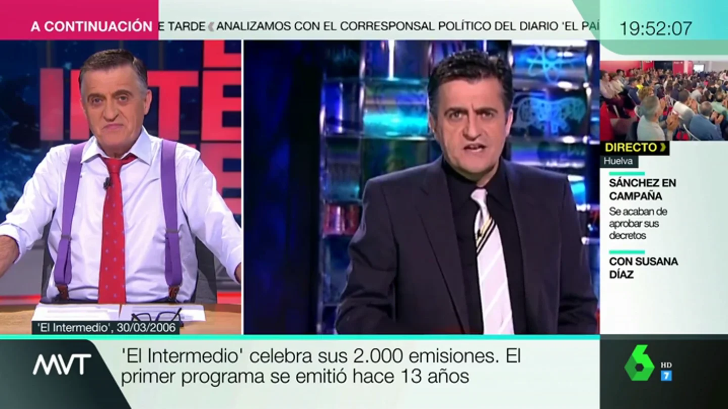 Más Vale Tarde recuerda a Wyoming cómo fue el primer programa de El Intermedio Más Vale Tarde recuerda a Wyoming cómo fue el primer programa de El Intermedio